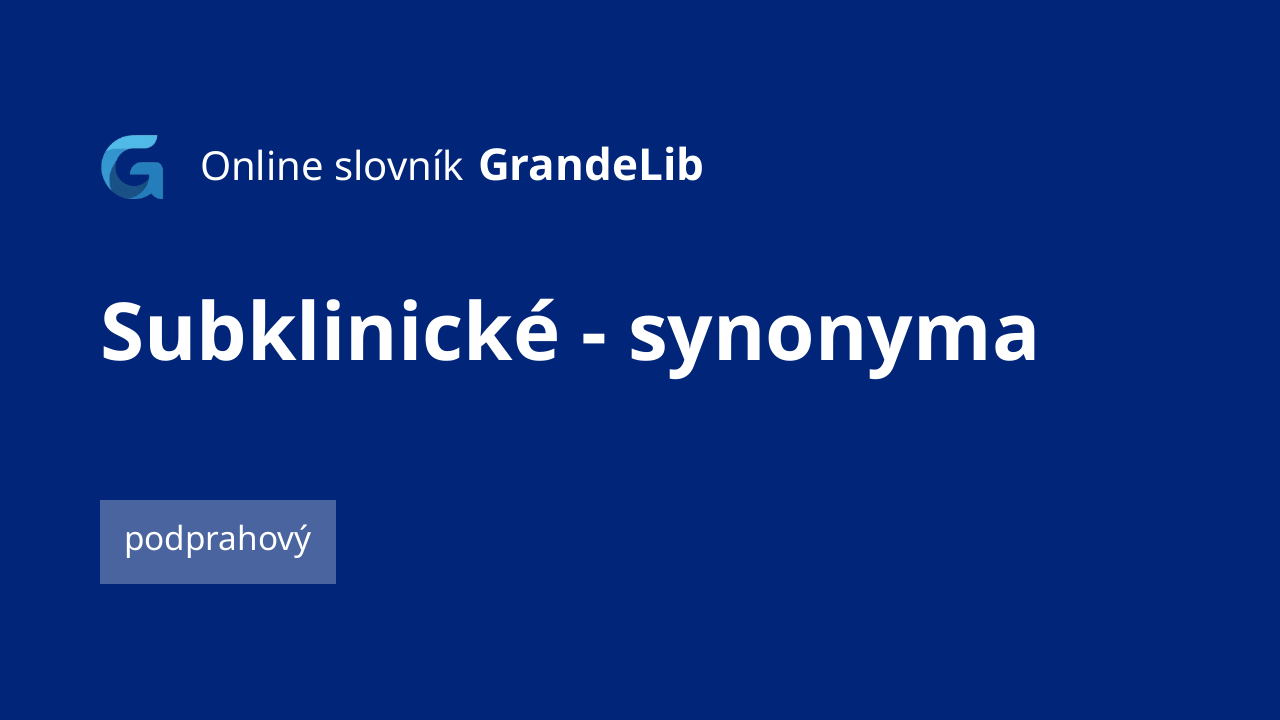 subklinické