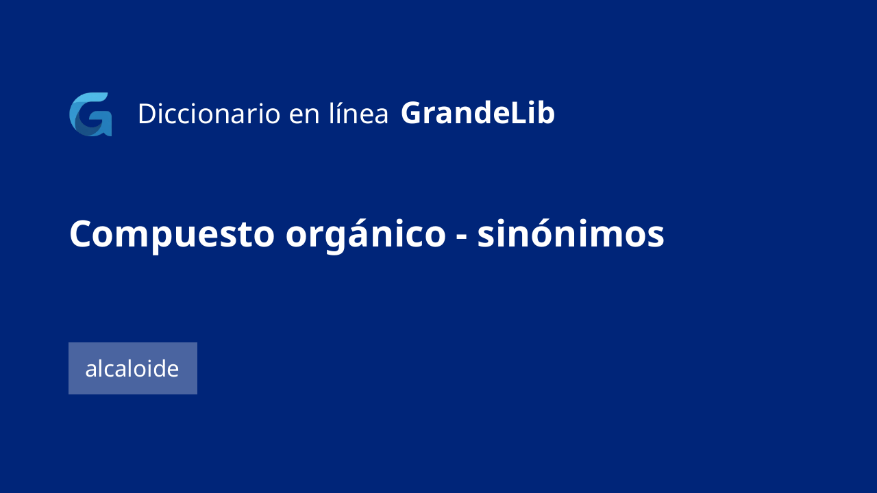 compuesto orgánico