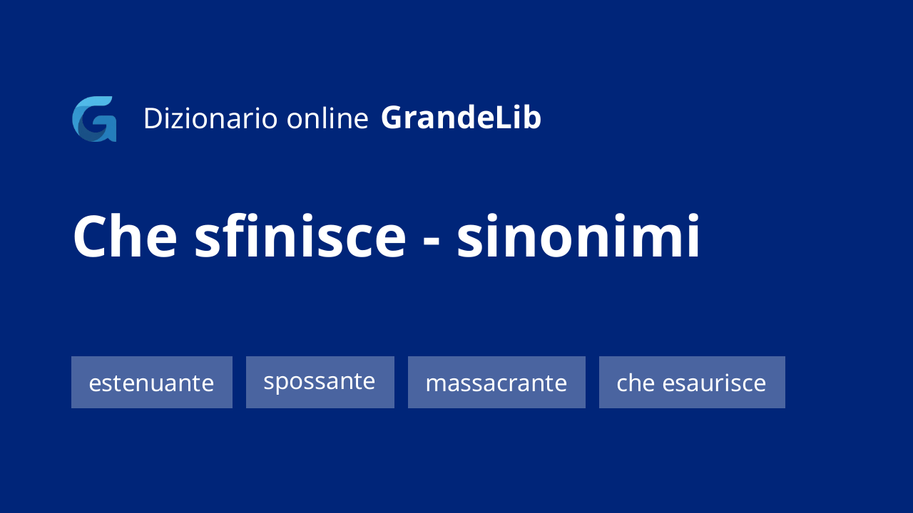 che sfinisce