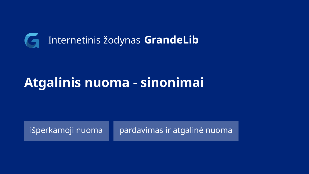 atgalinis nuoma