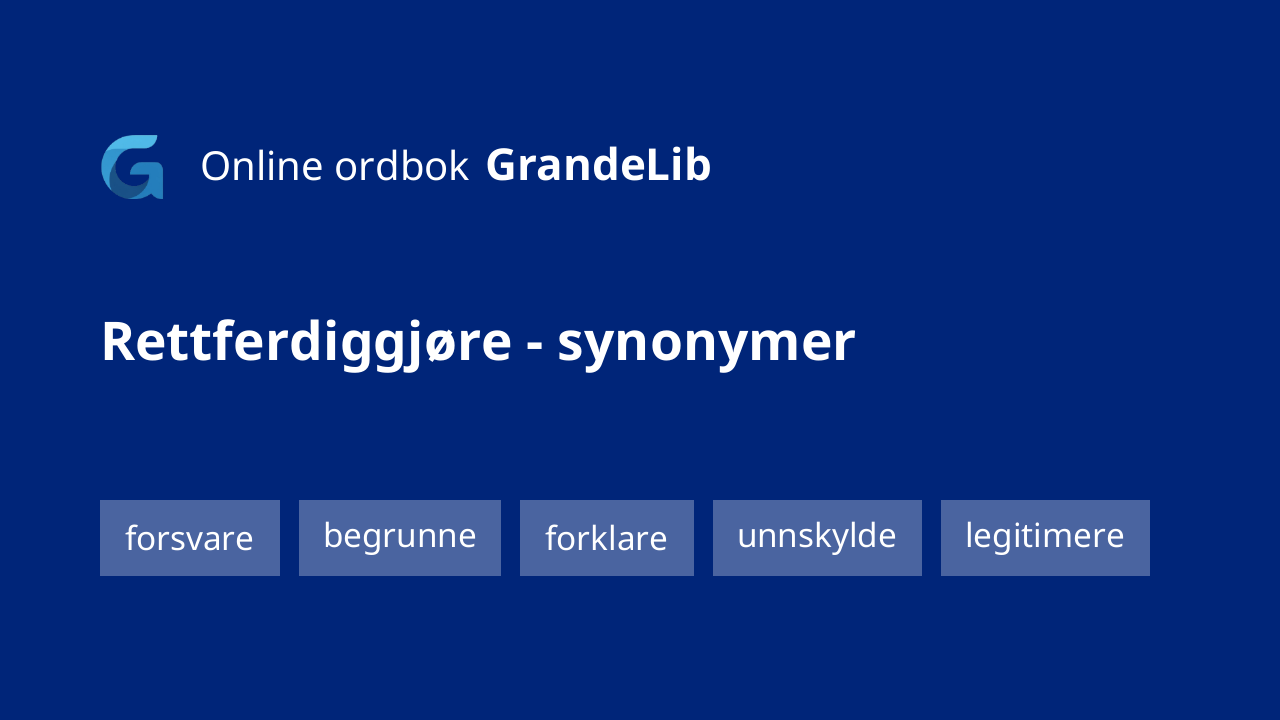 rettferdiggjøre